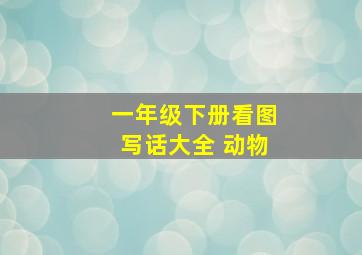 一年级下册看图写话大全 动物